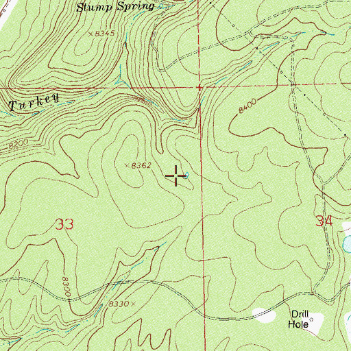 Topographic Map of Phoneline Reservoir, CO