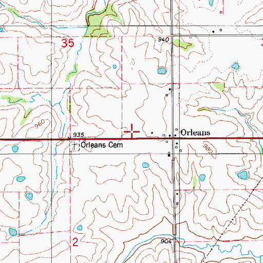 Topographic Map of Williamston Post Office (historical), IA
