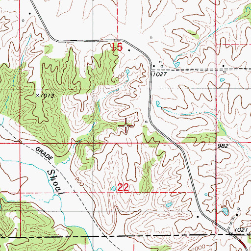 Topographic Map of Pearl City Post Office (historical), IA