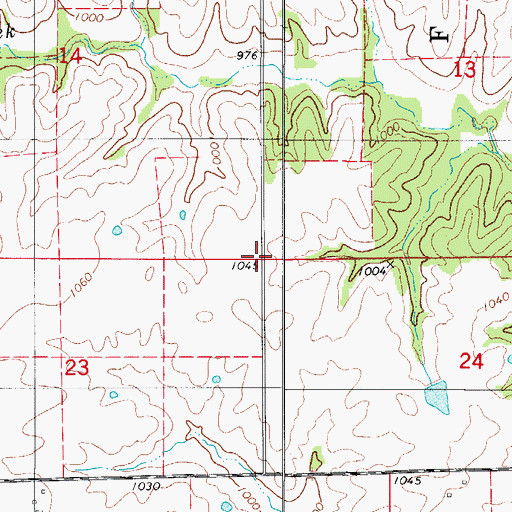 Topographic Map of Welland Post Office (historical), IA