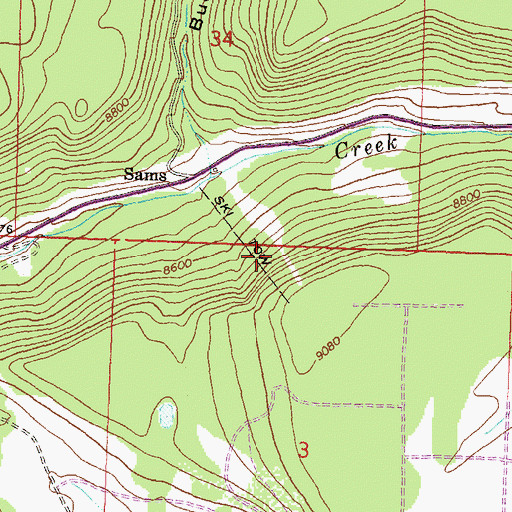 Topographic Map of Dki Dallas, CO