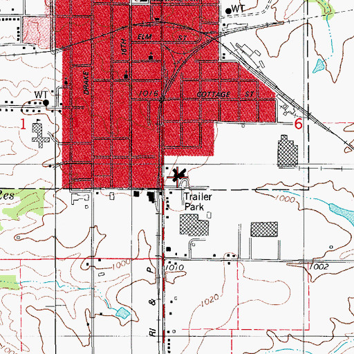 Topographic Map of Golden Age Care Center, IA