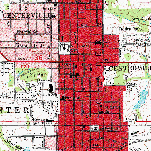 Topographic Map of Drake Avenue Christian Church, IA