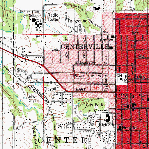 Topographic Map of Open Bible Church, IA