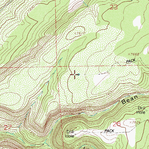 Topographic Map of Beaver Point Number Four Reservoir, CO