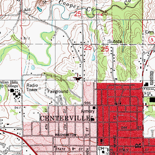 Topographic Map of Heritage Christian School, IA