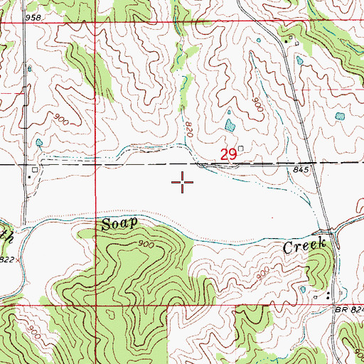 Topographic Map of Sundown Lake Recreation Area, IA