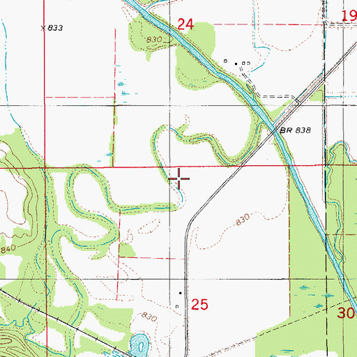 Topographic Map of Sedan Bottoms, IA