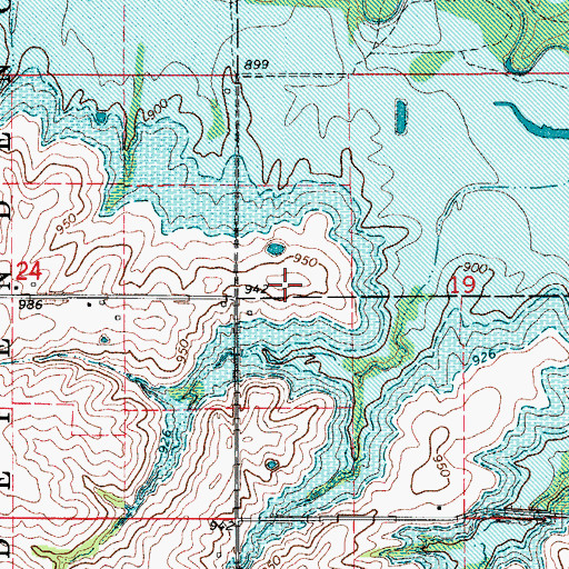 Topographic Map of Rolling Cove Park, IA
