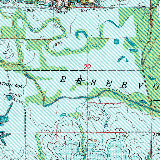 Topographic Map of Island View Park, IA
