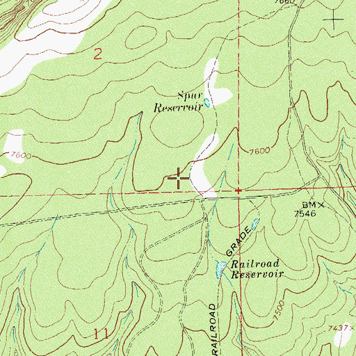 Topographic Map of Horsecamp Number One Reservoir, CO