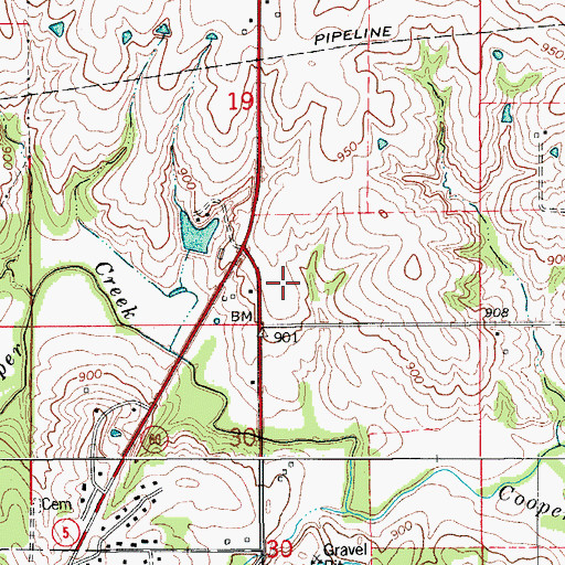 Topographic Map of Mercy Medical Center Centerville, IA
