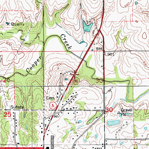 Topographic Map of Saint Josephs Mercy Medical Clinic, IA