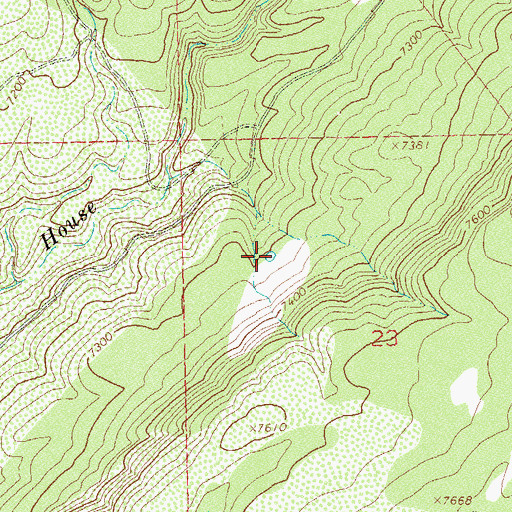 Topographic Map of Beaver Point Number Six Reservoir, CO