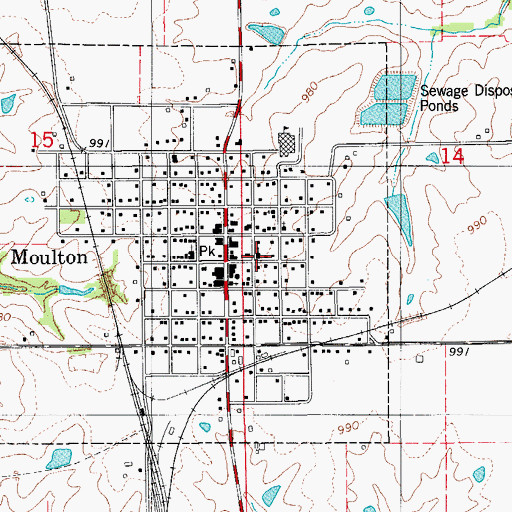 Topographic Map of Methodist Church, IA