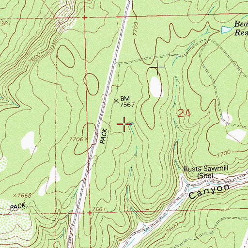 Topographic Map of Horsecamp Number Four Reservoir, CO