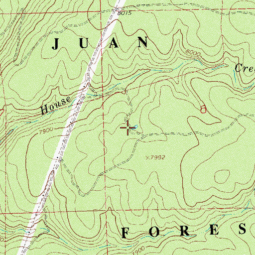 Topographic Map of Colt Number Threee Reservoir, CO