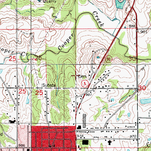 Topographic Map of Jewish Cemetery, IA