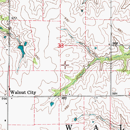 Topographic Map of Zimmer Cemetery, IA