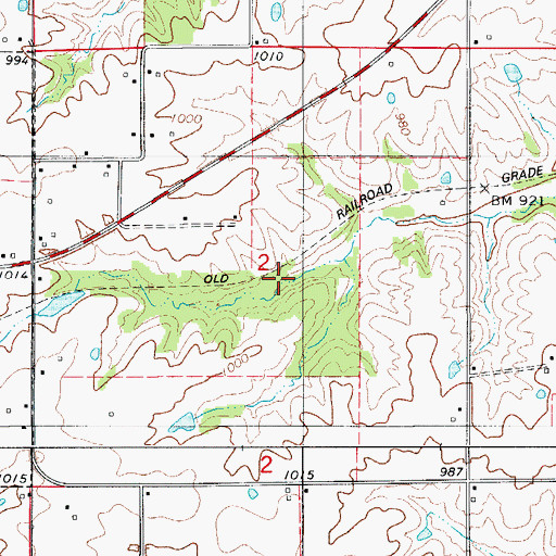 Topographic Map of Morrison Cemetery, IA