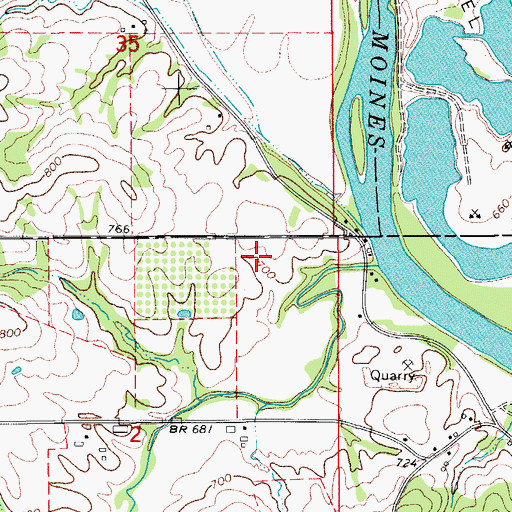 Topographic Map of Hardfish Access, IA