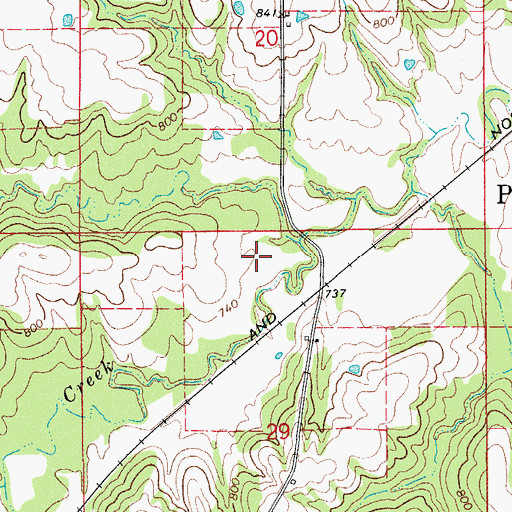 Topographic Map of Halfway Prairie Post Office (historical), IA