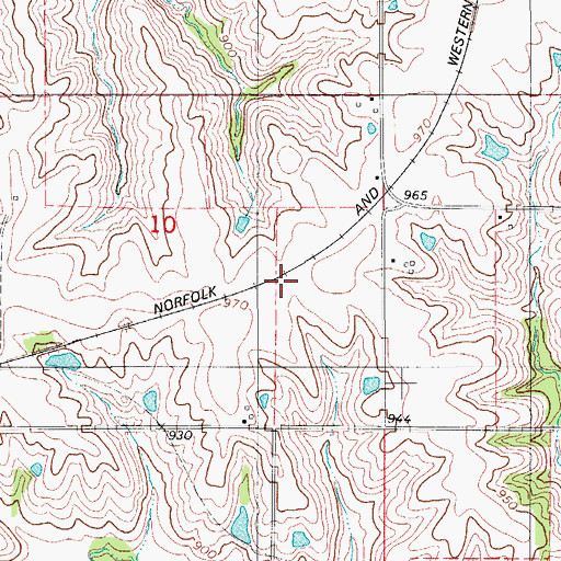Topographic Map of Hilton (historical), IA