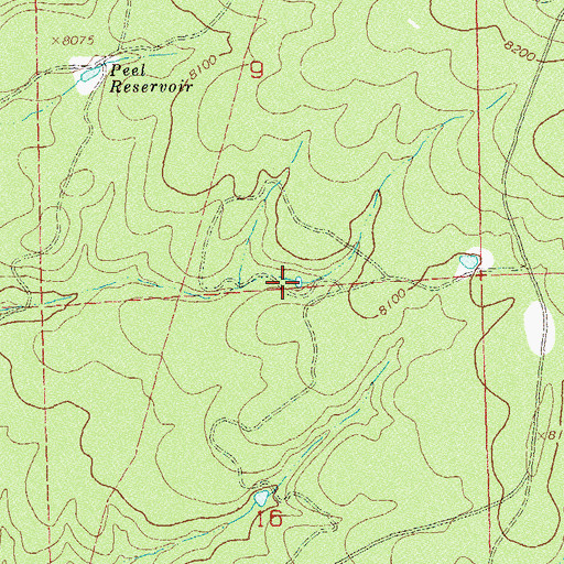 Topographic Map of Tom Number Four Reservoir, CO