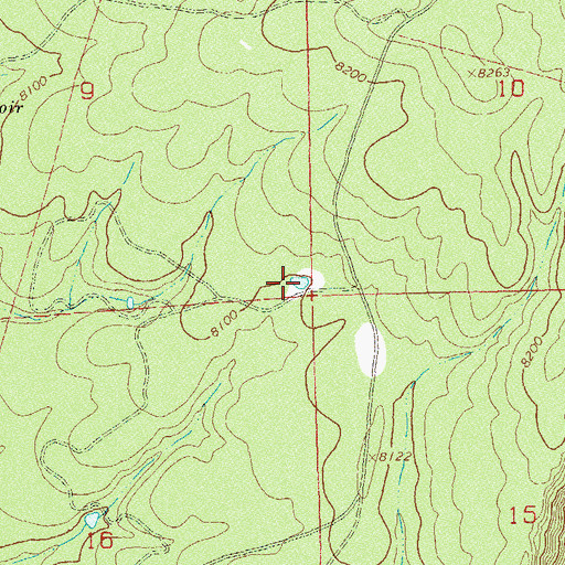 Topographic Map of Tom Number Five Reservoir, CO