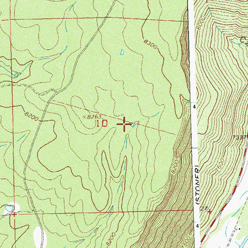 Topographic Map of Tom Number Two Reservoir, CO