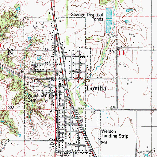 Topographic Map of Saint Peters Church, IA