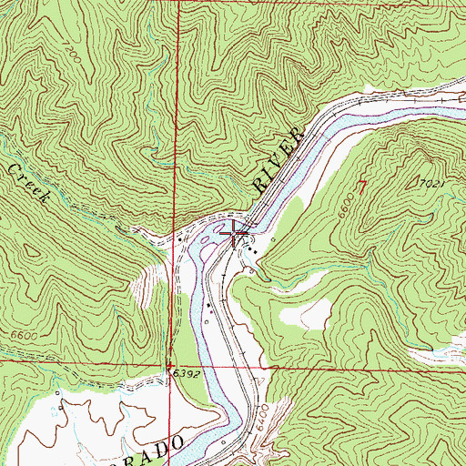 Topographic Map of Red Dirt Bridge, CO