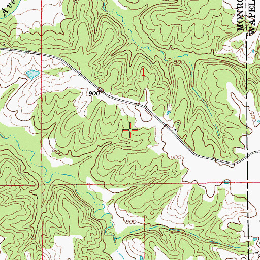 Topographic Map of Kipnart Cemetery, IA
