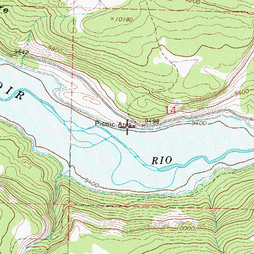 Topographic Map of Reservoir Picnic Area, CO
