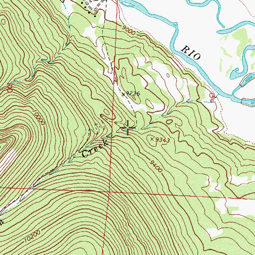 Topographic Map of Fern Greek Trailhead, CO