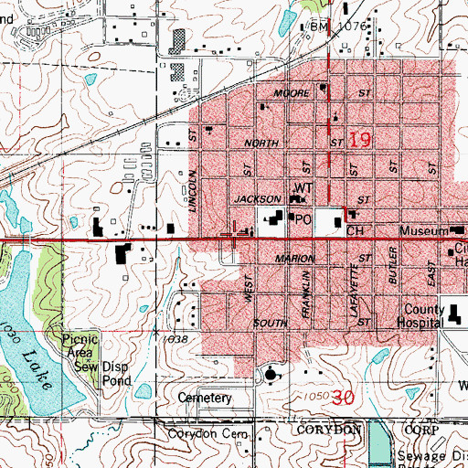 Topographic Map of Leanne's Place, IA