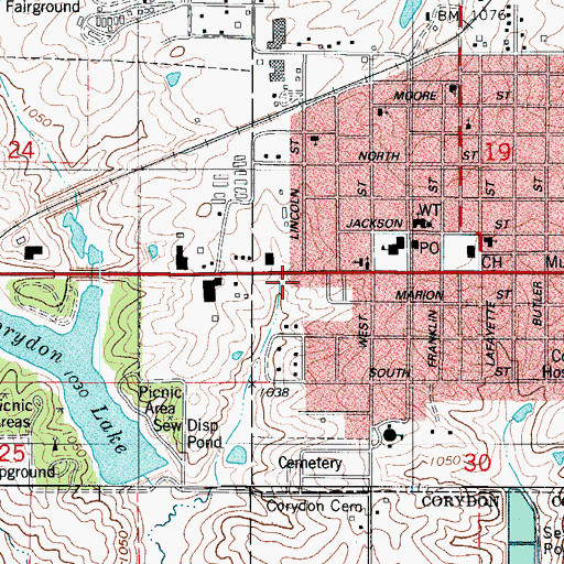 Topographic Map of Christ the Servant Lutheran Church, IA