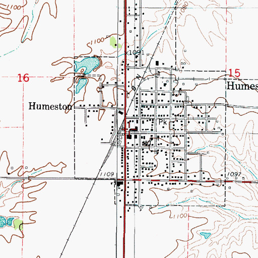 Topographic Map of Humeston Medical Clinic, IA