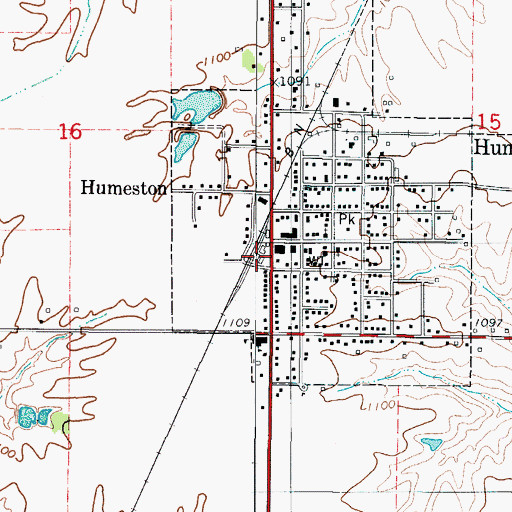 Topographic Map of Humeston (historical), IA