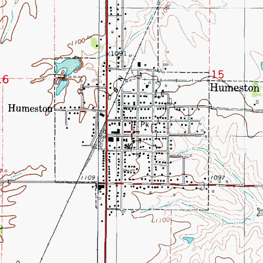 Topographic Map of First Baptist Church, IA