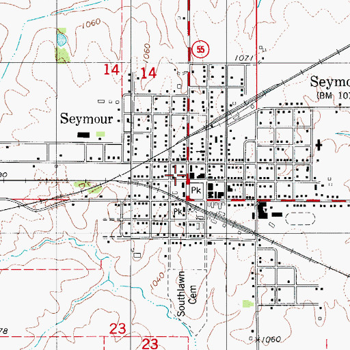 Topographic Map of Seymour Medical Clinic, IA