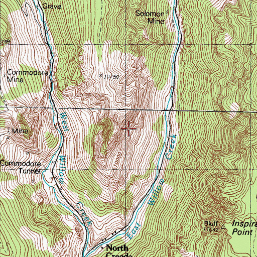 Topographic Map of Molly Mine, CO