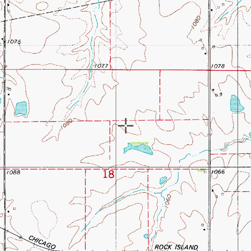 Topographic Map of Sharp Cemetery, IA