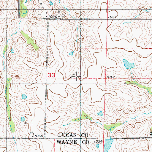 Topographic Map of Milan Post Office (historical), IA