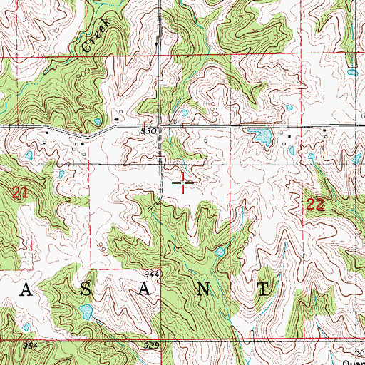 Topographic Map of Tipperary (historical), IA