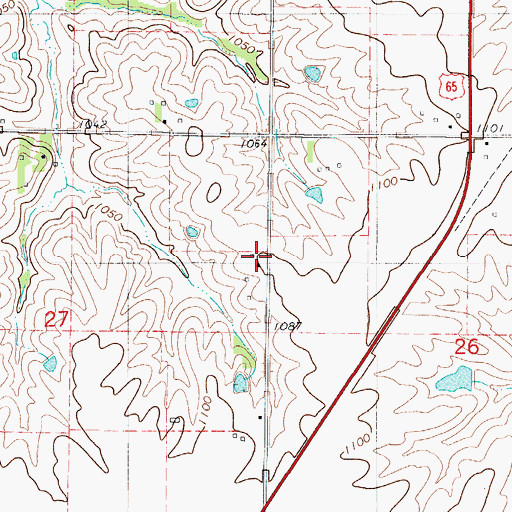 Topographic Map of Earle Post Office (historical), IA