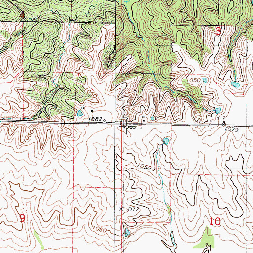 Topographic Map of Argo Post Office (historical), IA