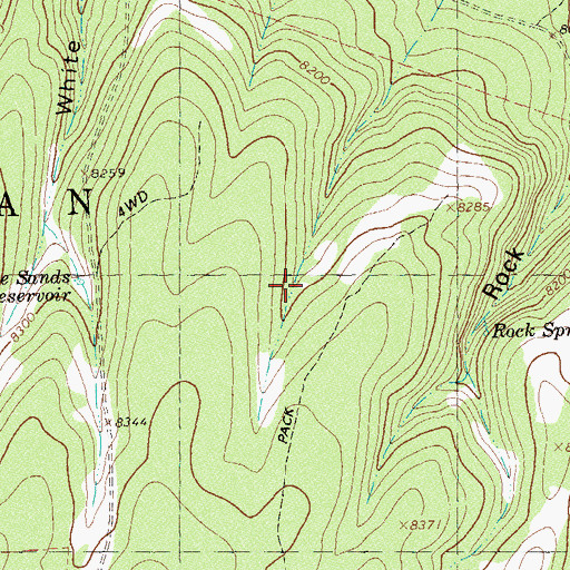 Topographic Map of Bear Reservoir, CO