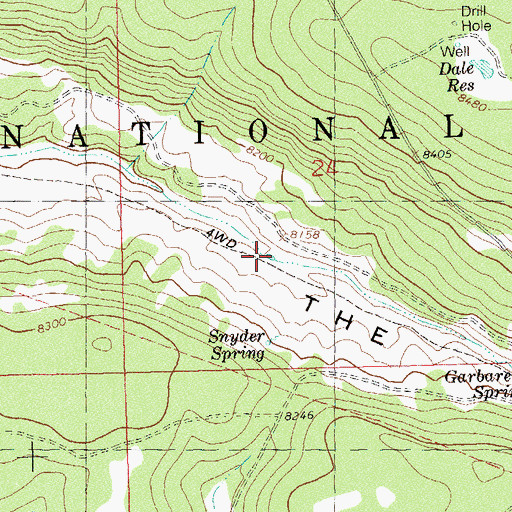 Topographic Map of Albert Reservoir, CO