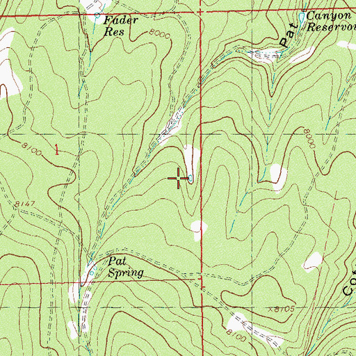 Topographic Map of Muhly Reservoir, CO